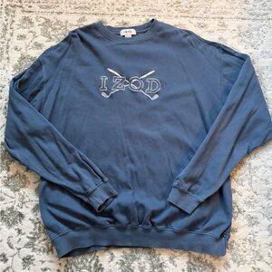Vintage 90s Izod Golf Men's Blue Sweatshirt